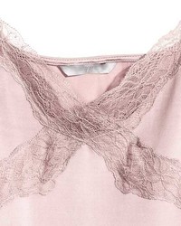 H&M Jersey Camisole Top With Lace