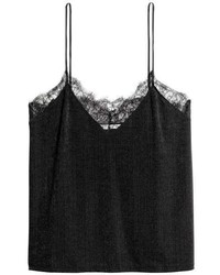 H&M Jersey Top With Lace