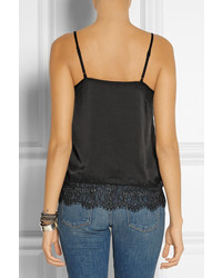 Clu Lace And Washed Silk Camisole