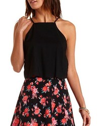 Charlotte Russe Lace Back Racer Front Tank Top