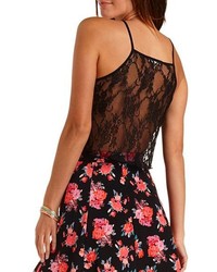 Charlotte Russe Lace Back Racer Front Tank Top