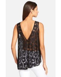 Plenty by Tracy Reese Sand Lace Combo Tank