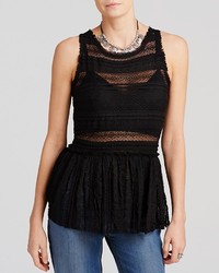 Free People Tunic Pucker Lace Cami