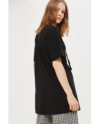 Topshop Lace Up Longline Tunic Top