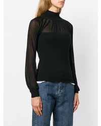 Blumarine Sheer Panel Fitted Sweater