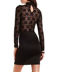 Charlotte Russe Turtleneck Dress With Lace Sleeves