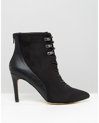 Call it SPRING Annebella Lace Up Point Heeled Ankle Boots