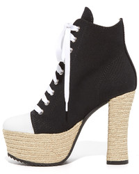 Moschino Laceup Platform Ankle Boots