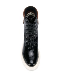 Geox Varnished Lace Up Boots