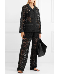 Valentino Med Corded Lace Wide Leg Pants