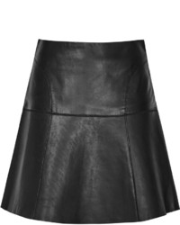 Reiss Cheya Leather A Line Mini Skirt