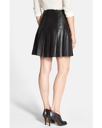 Halogen Pleat Leather Skirt