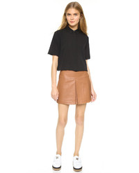 Alexander Wang T By Leather A Line Skirt