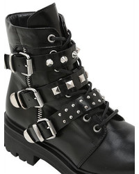 Janet & Janet 30mm Buckled Leather Ankle Boots