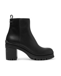 Prada 55 Leather Ankle Boots