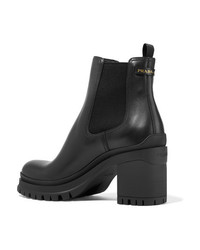 prada 55 leather ankle boots