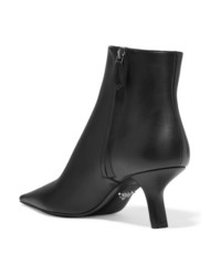 Prada 65 Leather Ankle Boots