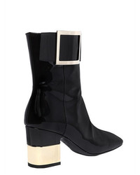 Roger Vivier 70mm Podium Patent Leather Ankle Boots