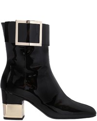 Roger Vivier 70mm Podium Patent Leather Ankle Boots