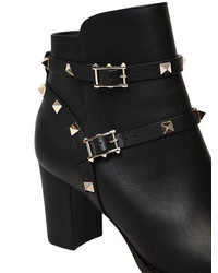 Valentino 70mm Rockstud Leather Ankle Boots