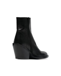 Ann Demeulemeester 80 Leather Ankle Boots