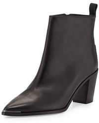 Acne Studios Acne Loma Leather Point Toe Ankle Boot Black