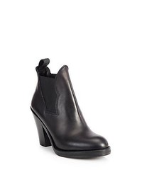 Acne Studios Star Leather Ankle Boots Black