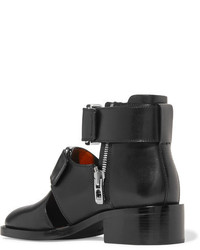 3.1 Phillip Lim Addis Buckled Leather Ankle Boots Black