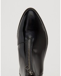 Asos Alsace Leather Zip Ankle Boots