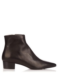 The Row Ambra Leather Ankle Boots