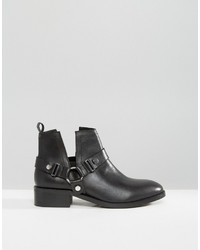 Asos Ancha Leather Cut Out Ankle Boots