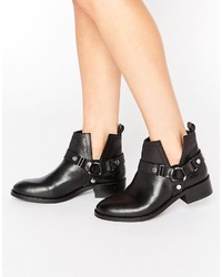 Asos Ancha Leather Cut Out Ankle Boots