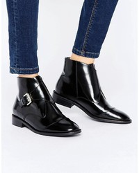 Office Anthem Buckle Strap Leather Ankle Boots