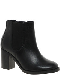 Asos Apocalypse Leather Chelsea Ankle Boots Black