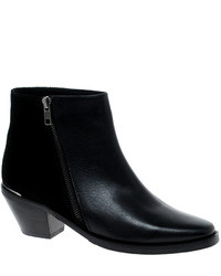 Asos Addition Leather Ankle Boots Black