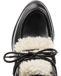 UGG Australia Leather Ankle Boots With Shearling