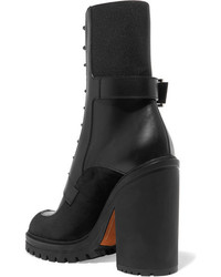 Givenchy Aviator Suede And Med Leather Ankle Boots
