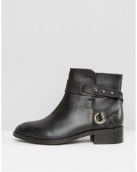 Asos Azure Wide Fit Leather Ankle Boots