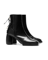 Reike Nen Black 80 Square Toe Leather Ankle Boots