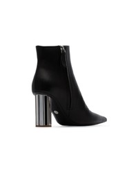 Proenza Schouler Black 90 Mirror Heel Leather Ankle Boots