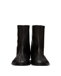 Acne Studios Black Branded Ankle Boots