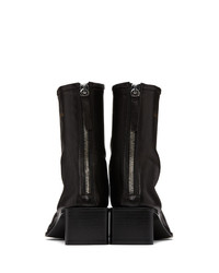 Acne Studios Black Branded Heel Boots