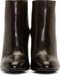 Dolce & Gabbana Black Buffed Leather Ankle Boots