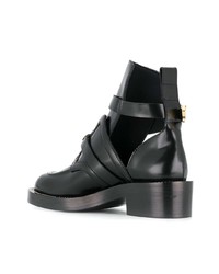 Balenciaga Black Ceinture Leather Ankle Boots