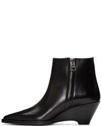Acne Studios Black Cony Ankle Boots