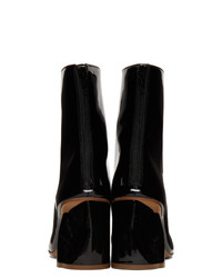Maison Margiela Black Crushed Heel Ankle Boots