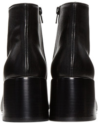 MM6 MAISON MARGIELA Black Cube Heel Boots