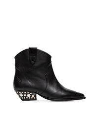 Isabel Marant Black Dawyna 40 Leather Ankle Boots