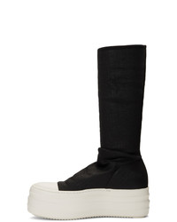Rick Owens DRKSHDW Black Double Bumper Sock Sneaker Boots