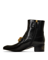 Gucci Black Ebal Ankle Boots